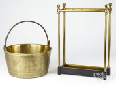 BRASS BELL METAL BUCKET, 19TH