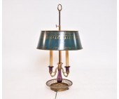 Brass bouillot lamp with ameth