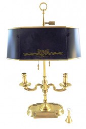 BRASS BOUILLOTTE LAMP, 20TH C.