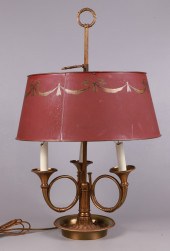 Brass boulette table lamp, 3-c