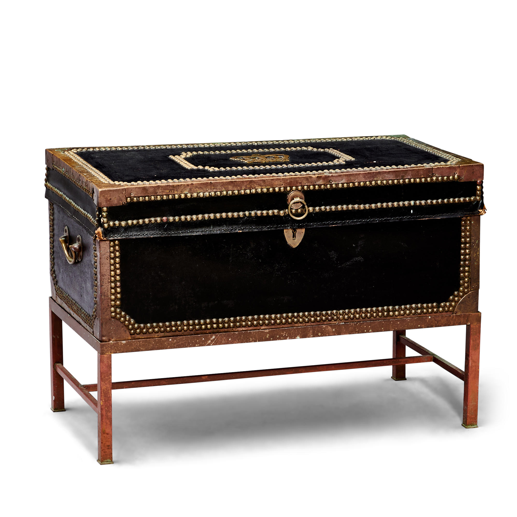 BRASS BOUND CAMPHORWOOD CHEST,