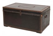 BRASS-BOUND CAMPHORWOOD TRUNK