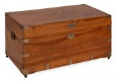 BRASS-BOUND CAMPHORWOOD TRUNK