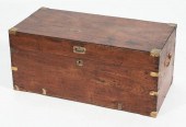 BRASS-BOUND CAMPHORWOOD TRUNK
