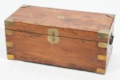 BRASS-BOUND CAMPHORWOOD TRUNK