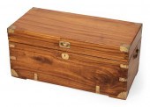 BRASS-BOUND CAMPHORWOOD TRUNK