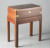 BRASS BOUND DOCUMENT BOX, CIRC