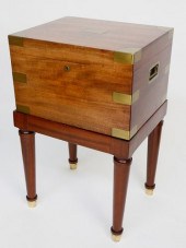 BRASS BOUND HUMIDOR ON STANDBr