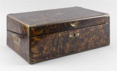 BRASS-BOUND LAP DESK 19TH CENT
