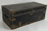 BRASS-BOUND LEATHER-COVERED CA