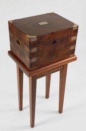 BRASS BOUND MAHOGANY HUMIDOR O