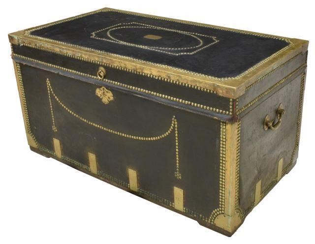 BRASS-BOUND STEAMER TRUNK