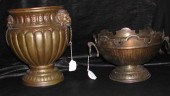 Brass Cachepot and Silverplate