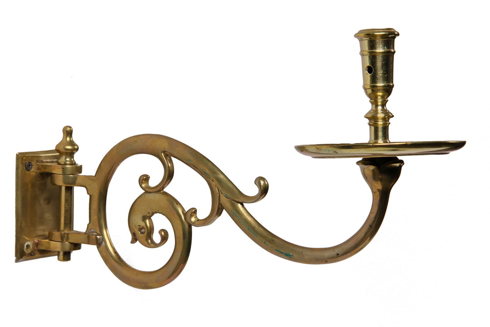 BRASS CANDLE SCONCE - 18th c