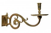 BRASS CANDLE SCONCE - 18th c D