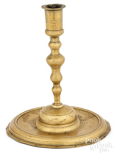 BRASS CANDLESTICK, CA. 1725Brass