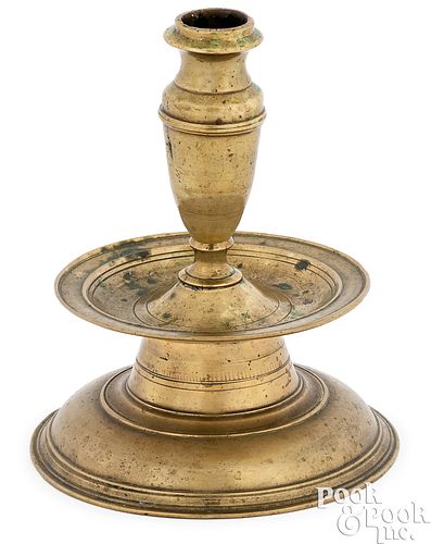 BRASS CANDLESTICK, LATE 16TH