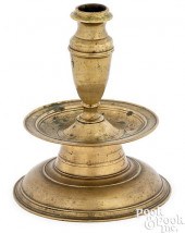 BRASS CANDLESTICK, LATE 16TH C