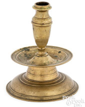 BRASS CANDLESTICK, LATE 16TH C