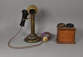 BRASS CANDLESTICK ROTARY PHONE