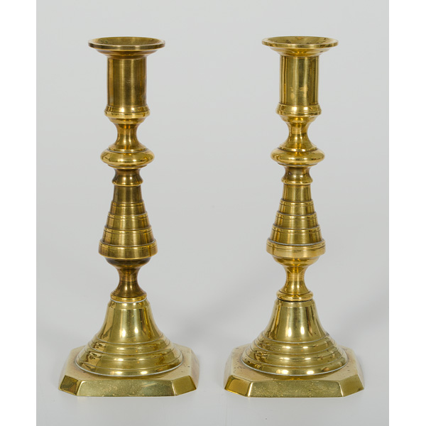 Brass Candlesticks a pair of push