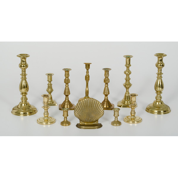 Brass Candlesticks Plus English. An