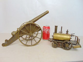 BRASS CANNON & BRASS STEAM LOC