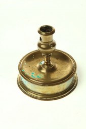 BRASS CAPSTAN CANDLESTICK.  En