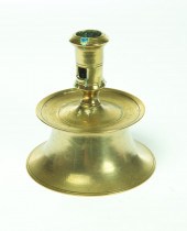 BRASS CAPSTAN CANDLESTICK.  Pr
