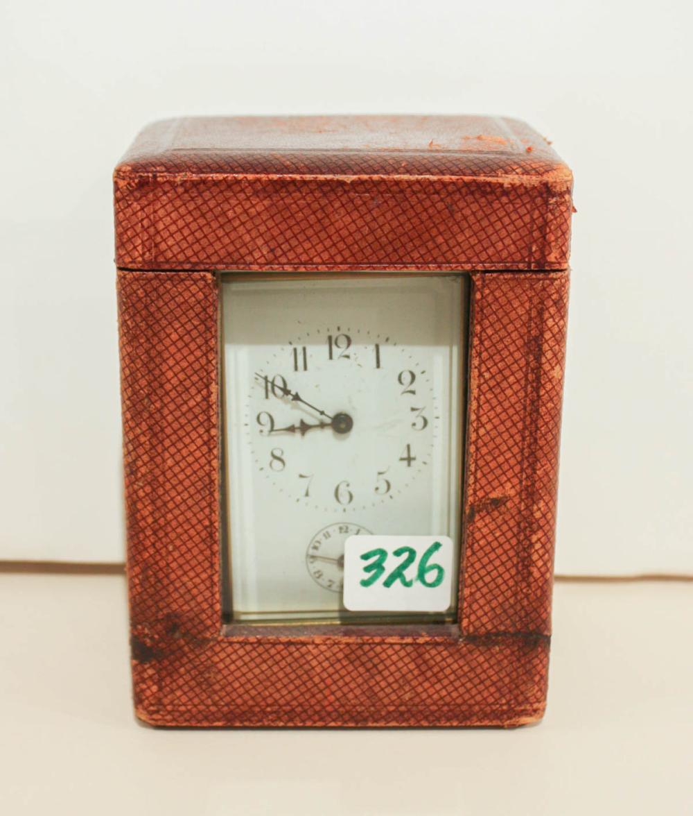 BRASS CARRIAGE CLOCK WITH TRAVEL