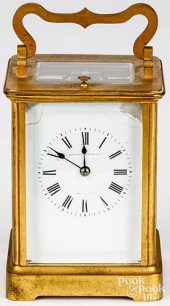 BRASS CARRIAGE CLOCKBrass carr