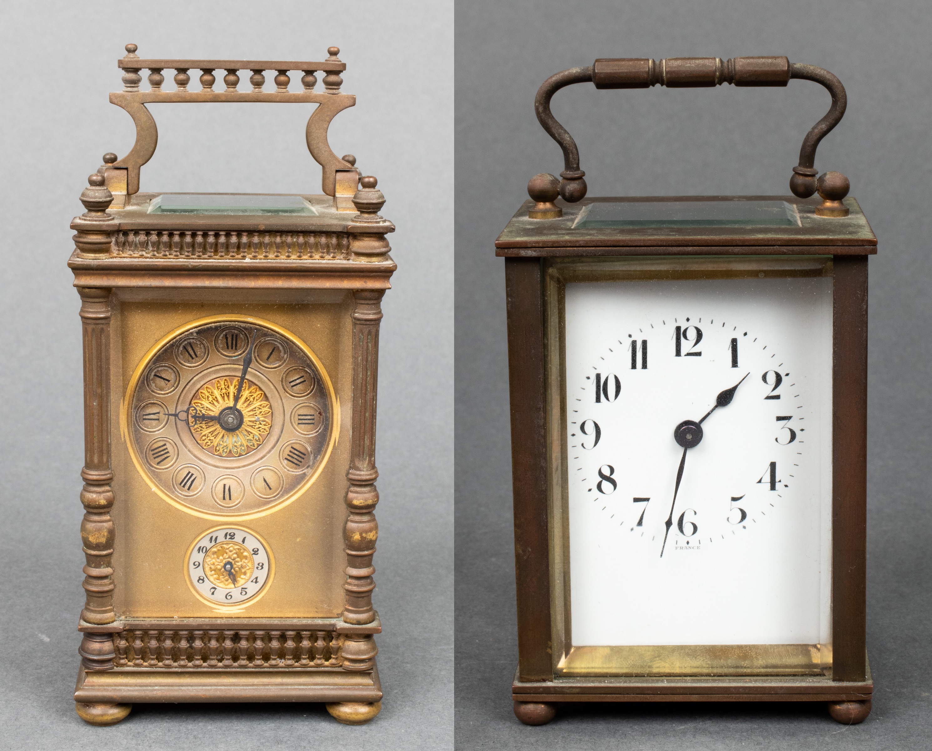 BRASS CARRIAGE CLOCKS INCL. D.
