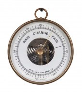 BRASS CASED ANEROID BAROMETER