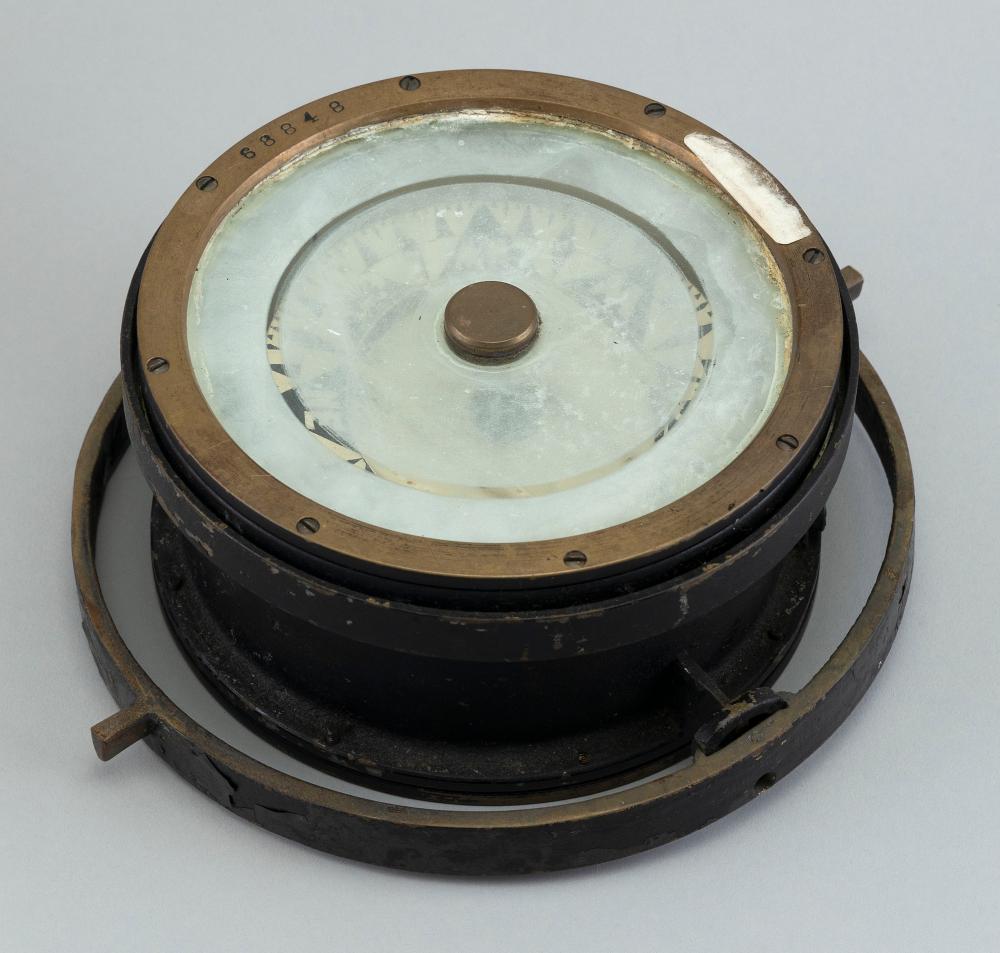 BRASS CASED TELLTALE COMPASS 19TH