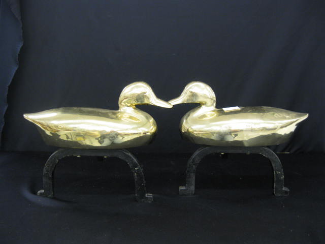 Brass & Cast Iron Andirons