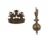 BRASS CHANDELIER BRACKET & WAL