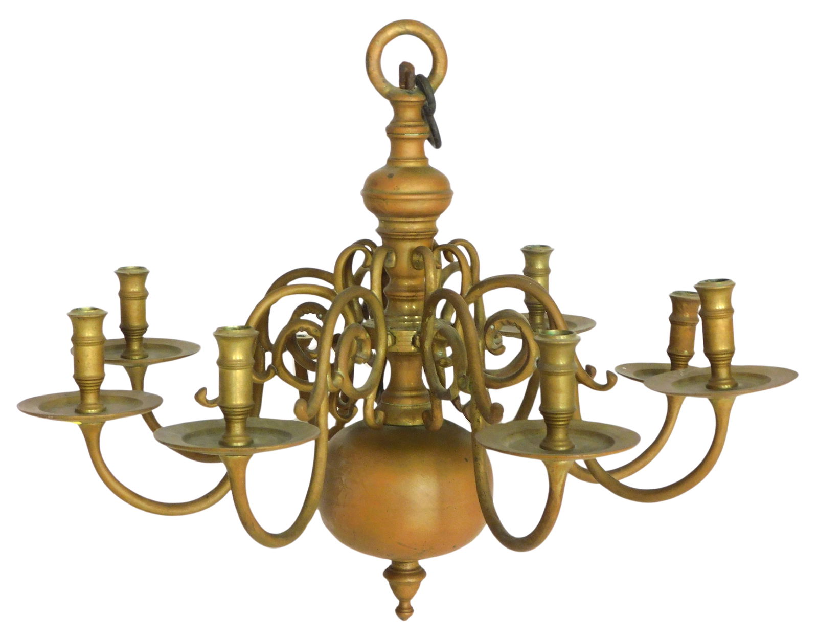 BRASS CHANDELIER WITH EIGHT
