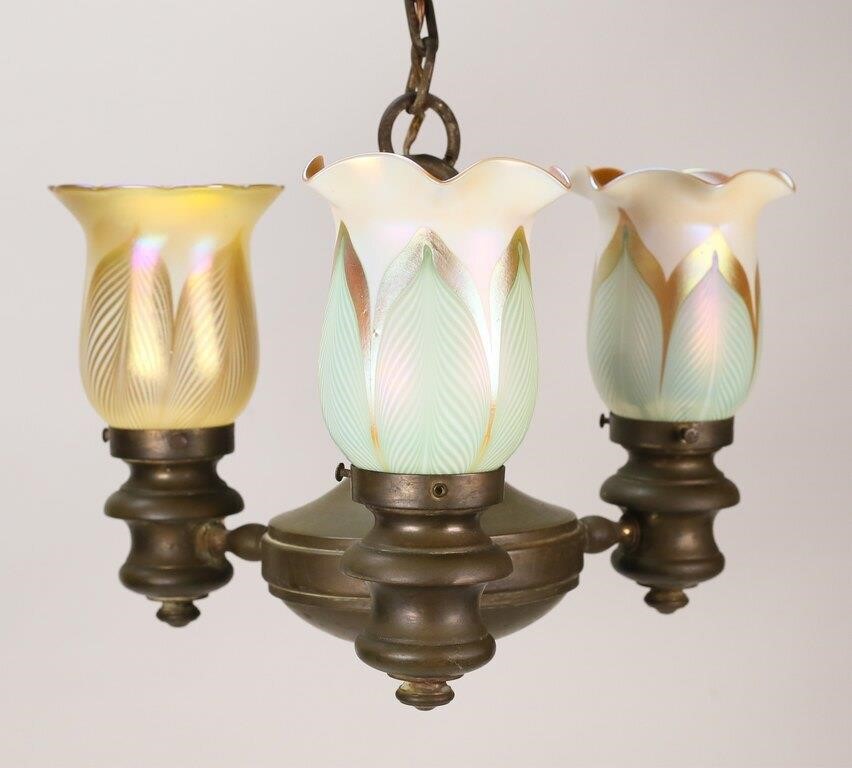 BRASS CHANDELIER WITH QUEZAL