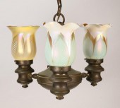 BRASS CHANDELIER WITH QUEZAL S