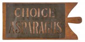 BRASS "CHOICE ASPARAGUS" STENC