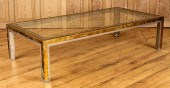 BRASS CHROME COFFEE TABLE ATTR