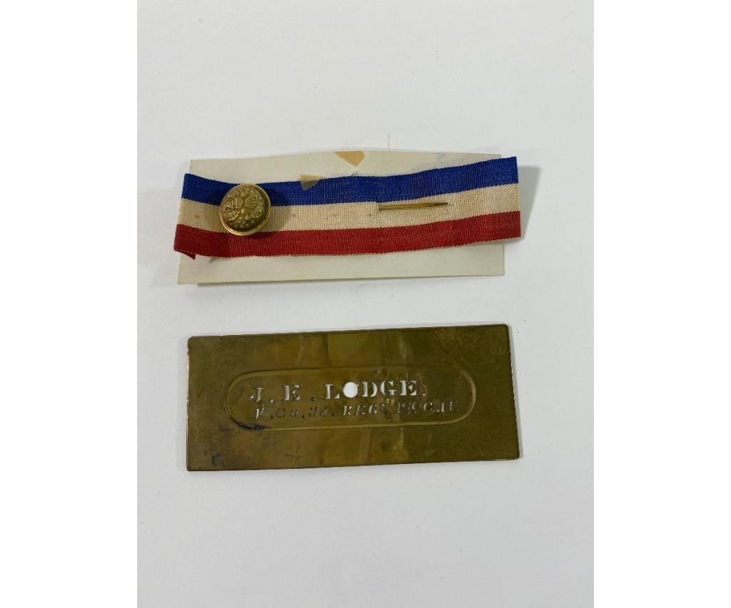 Brass Civil War button taken from