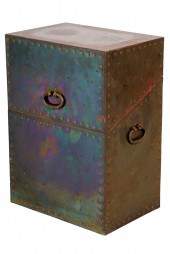BRASS-CLAD BOXthe hinged lid c