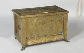 BRASS CLAD KINDLING BOX, P.T.