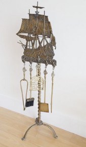 BRASS CLIPPER SHIP FIREPLACE T