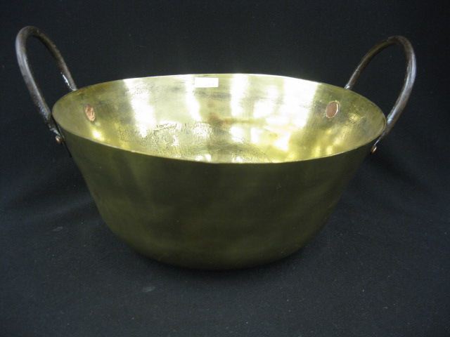 Brass Cooking Pot iron handles 12''