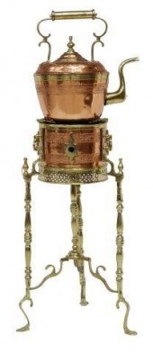 BRASS & COPPER HOT WATER KETTL