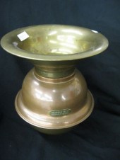 Brass & Copper Spitoon marked