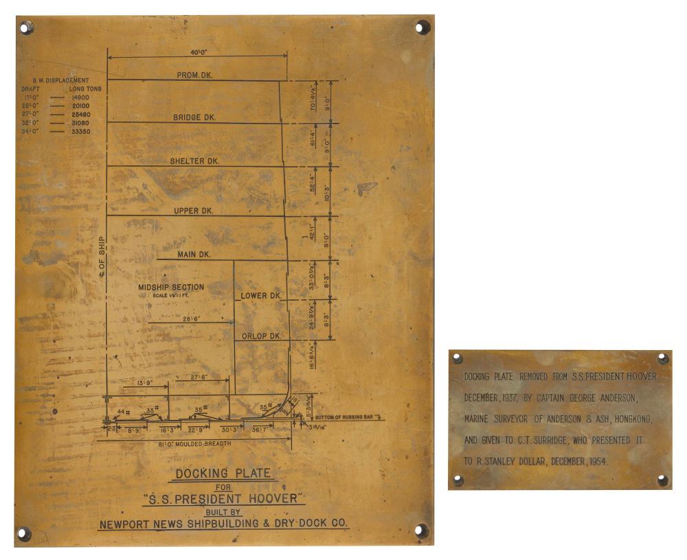 BRASS DOCKING PLATE FOR S.S.