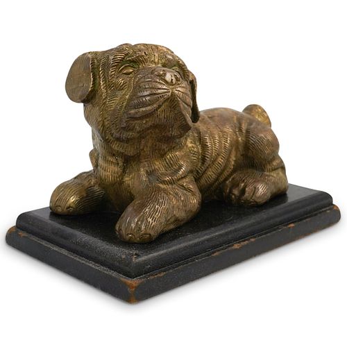 BRASS DOG STATUEDESCRIPTION: A